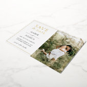 Élégant Classique Photo Pressée à Froid Faire-Part (Rotation)