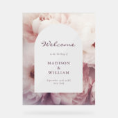 Élégant classique Regal Purple Peonies Arch Mariag (Recto)