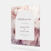 Élégant classique Regal Purple Peonies Arch Mariag (Angle)