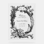 Elégant classique Rococo Floral Bienvenue (Recto)