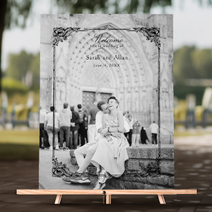 Elégant classique Rococo Floral Bienvenue