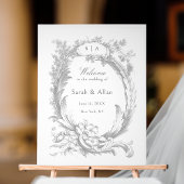 Elégant classique Rococo Floral Bienvenue