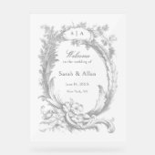 Elégant classique Rococo Floral Bienvenue (Recto)