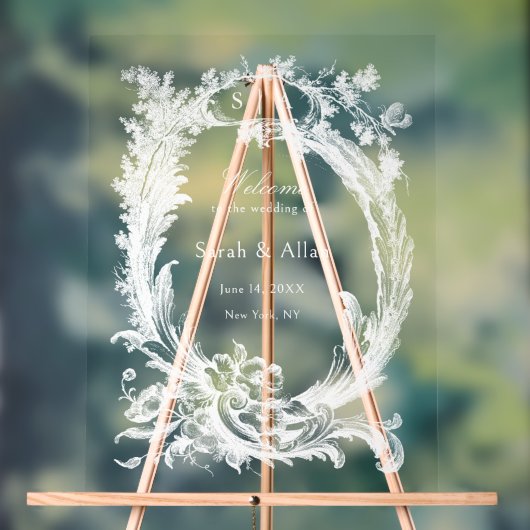 Elégant classique Rococo Floral Bienvenue (Neutre)