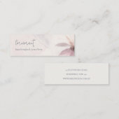 Elegant Classy Abstracte Blush Waterverf Floral Mini Visitekaartje (Voorkant / Achterkant)
