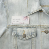 Elegant Classy Abstracte Blush Waterverf Floral Naamplaatje (In situ)