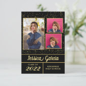 Elegant Classy Afstuderen Golden sparkles 3 Foto's (Staand voorkant)