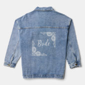 Elegant Classy Beige bruid om te zijn Denim Jacket (Achterkant)