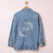 Elegant Classy Beige bruid om te zijn Denim Jacket (Hangar)
