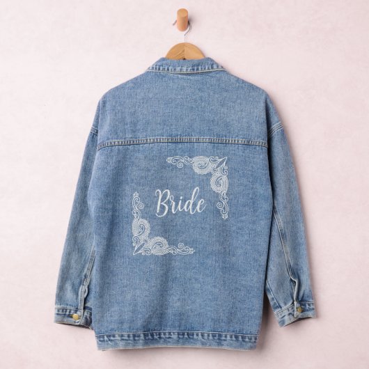 Elegant Classy Beige bruid om te zijn Denim Jacket (Hangar)