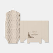 Elegant Classy Beige Wedding Bedankdoosjes (Uitgevouwen)