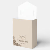 Elegant Classy Beige Wedding Bedankdoosjes (Geopend)