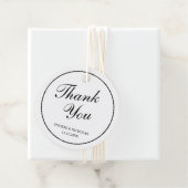 Elegant Classy Black and White Wedding Hartelijk d Bedankjes Labels (In situ)