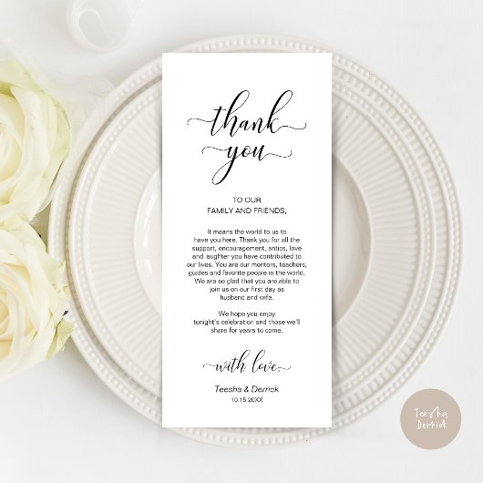 Elegant Classy Black, plaats instellen Dank je kaa Programma