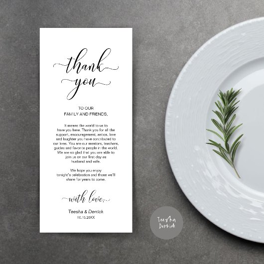 Elegant Classy Black, plaats instellen Dank je kaa Programma