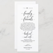 Elegant Classy Black, plaats-instelling bedankt ka Programma (Voorkant / Achterkant)