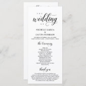 Elegant Classy, Black script, Wedding Ceremony Pro Programma (Voorkant / Achterkant)