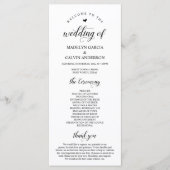 Elegant Classy, Black script, Wedding Ceremony Programma (Voorkant)