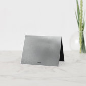 Elegant Classy Black | Silver Bereavement Bedankkaart (Achterkant)