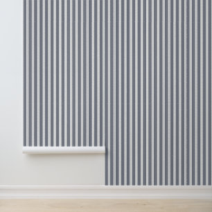 Elegant Classy Blauw Frans Ticking Strepen Behang