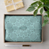 Elegant Classy Blauwgroen Mosaic Geometric Pattern Tissuepapier (Geschenk)