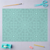 Elegant Classy Blauwgroen Mosaic Geometric Pattern Tissuepapier (Craft)