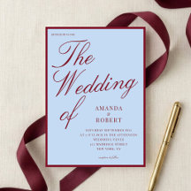 Elegant Classy Blue and Burgundy Old Money Wedding