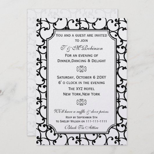 Elegant Classy Corporate Party Invitation (Devant / Derrière)