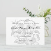 Elegant Classy Dogwood Flower Wedding Kaart (Staand voorkant)