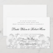 Elegant Classy Dogwood Flower Wedding Kaart (Voorkant / Achterkant)