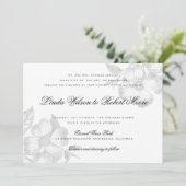 Elegant Classy Dogwood Flower Wedding Kaart (Staand voorkant)