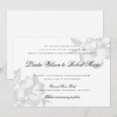 Elegant Classy Dogwood Flower Wedding Kaart (Voorkant / Achterkant)