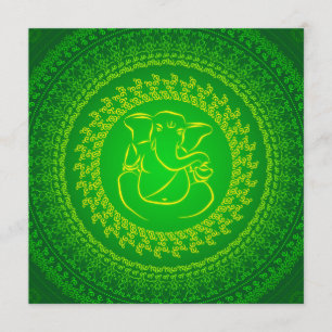 Elegant Classy Ganesh Indian Wedding Invitation Kaart