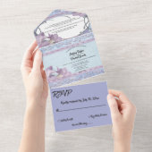 Elegant Classy  Glam Classic Formal Wedding All In One Uitnodiging (Afscheurbaar)