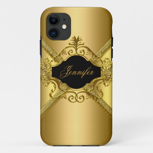 Elegant Classy Gold Black Case-Mate iPhone Case (Achterkant)