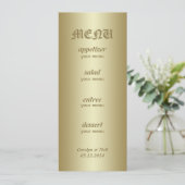 Elegant Classy Gold-menukaart Menu (Staand voorkant)