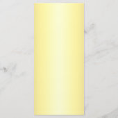 Elégant Classy Jaune & Mariage beige Menu (Dos)