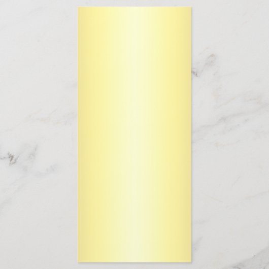 Elégant Classy Jaune & Mariage beige Menu (Dos)