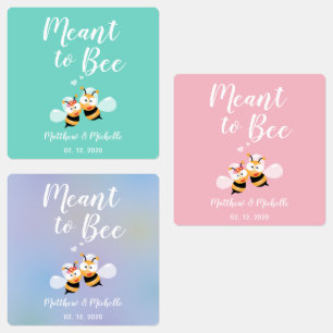 Elegant Classy Meant to be Cute Wedding Favor Labels