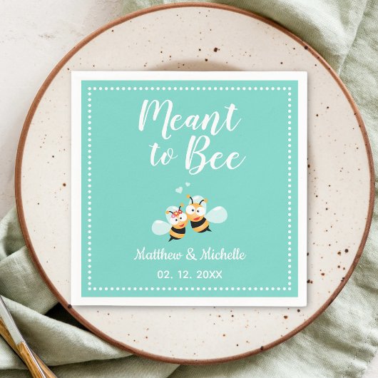 Elegant Classy Mint om een trouwerij te worden Servet