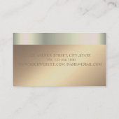 Elegant Classy Modern, Faux Gold Stripes Lotus Visitekaartje (Achterkant)