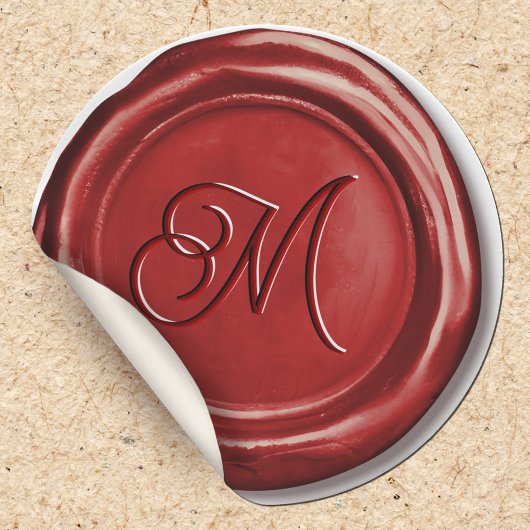 Elegant Classy Monogram Wax Seal Stickers