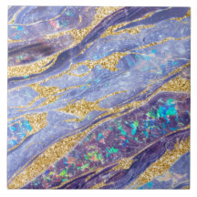 Elegant Classy Opal Marmer Paarse Gouden Glitter