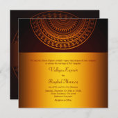 Elegant Classy Pattern Indian Wedding Invitation Kaart (Voorkant / Achterkant)