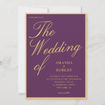 Elegant Classy Plum and Yellow Old Money Wedding