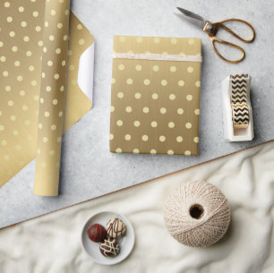 Elegant Classy Polka Dots on Gold Cadeaupapier