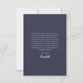 Elegant Classy Script Afstuderen Foto blauw Bedankkaart (Achterkant)