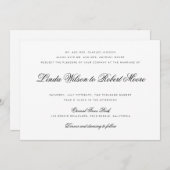 Elegant Classy Script Traditional Wedding Kaart (Voorkant / Achterkant)