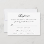 Elegant Classy Script Traditional Wedding RSVP Kaart (Voorkant)