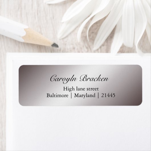 Elegant Classy Sheen Zilveren Bruiloft Etiket (Insitu)